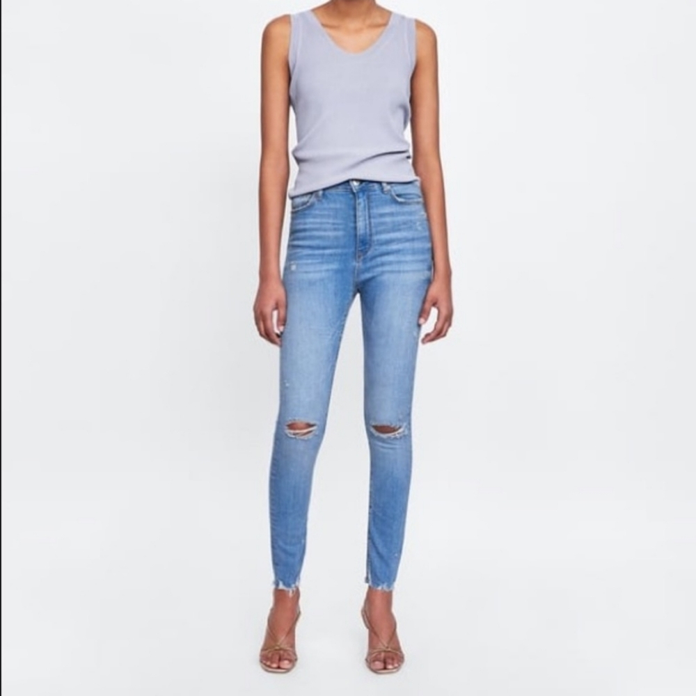 Zara high waisted skinny jeans